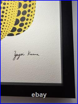 Lithographie Limitée 20 Expl Seulement Yayoi Kusama Certificat Encadrée