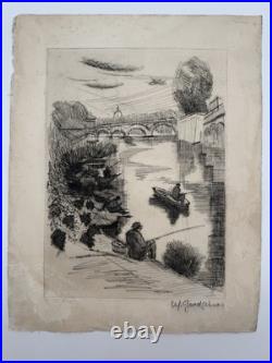Lithographie M. Goedgebuer (1925-2020). Toulouse. Garonne. Épreuve d'Artiste