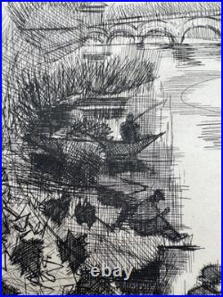 Lithographie M. Goedgebuer (1925-2020). Toulouse. Garonne. Épreuve d'Artiste