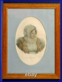 Lithographie Originale 19ème par Delpech Mme Lavalette