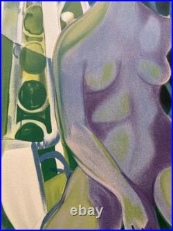 Lithographie Originale Art Etching 1960 Gravure Estampe Femme Camille Hilaire