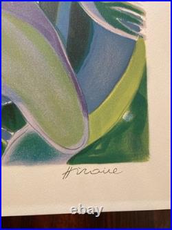 Lithographie Originale Art Etching 1960 Gravure Estampe Femme Camille Hilaire