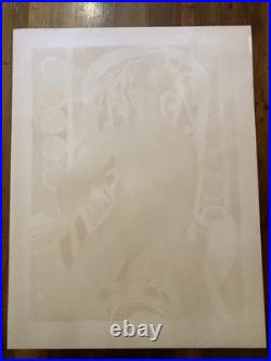 Lithographie Originale Art Etching 1960 Gravure Estampe Femme Camille Hilaire