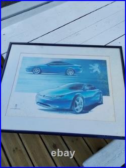 Lithographie Peugeot 406 pininfarina