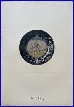 Lithographie Plat collection de Monsieur Antiq XIXe Lithographie Plat collection de Monsieur Antiq XIXe