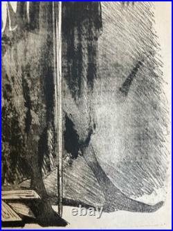 Lithographie Portrait Durandeau 1930 À Identifier Gravure Litho Théâtre Estampe