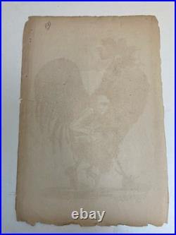 Lithographie Portrait Durandeau 1930 À Identifier Gravure Litho Théâtre Estampe