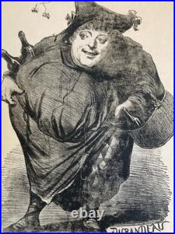 Lithographie Portrait Durandeau 1930 À Identifier Litho Gravure Théâtre Estampe