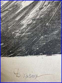 Lithographie Portrait Durandeau 1930 À Identifier Litho Joseph Darcier Estampe