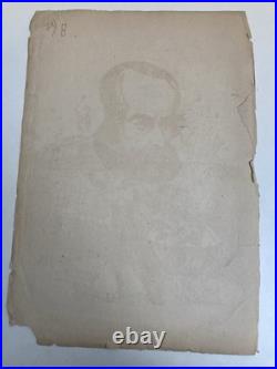 Lithographie Portrait Durandeau 1930 À Identifier Litho Joseph Darcier Estampe