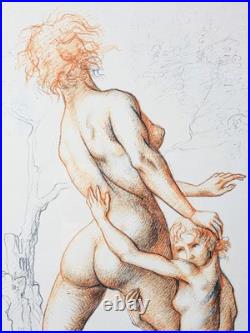 Lithographie Signé Marcello Tommasi Nu Femme Graphique Impression Numéroté Lithographie Signé Marcello Tommasi Nu Femme Graphique Impression Numéroté