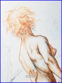 Lithographie Signé Marcello Tommasi Nu Femme Graphique Impression Numéroté