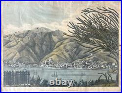 Lithographie St. Thomas Caraïbes 19E Siècle Par Joseph Constantine Stadler