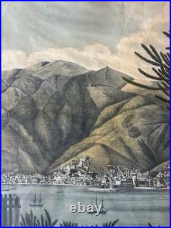 Lithographie St. Thomas Caraïbes 19E Siècle Par Joseph Constantine Stadler