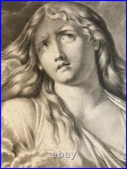 Lithographie Virginie Rome Romain XIXe Mort Assassinat A Identifier Ancien Art