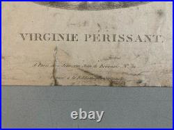 Lithographie Virginie Rome Romain XIXe Mort Assassinat A Identifier Ancien Art