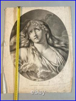 Lithographie Virginie Rome Romain XIXe Mort Assassinat A Identifier Ancien Art