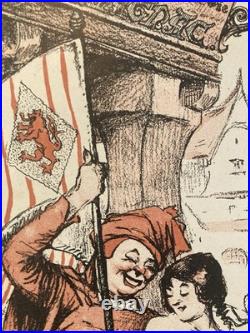Lithographie XIXe Art Estampe Etching Old Armagnac Bas Haut Alcool Femme Ancien