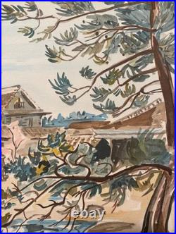 Lithographie ancienne Y. Brayer, signé, numéroté, 52/60, paysage du Japon, 1971