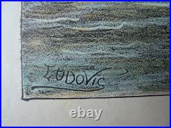 Lithographie ancienne ecole françsaise de 19ème