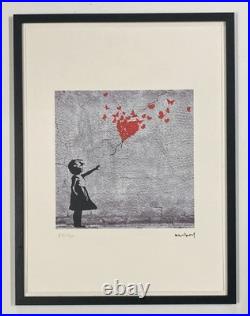 Lithographie banksy avec certificat et encadrée Lithographie banksy avec certificat et encadrée