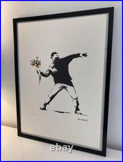 Lithographie banksy avec certificat et encadrée Lithographie banksy avec certificat et encadrée