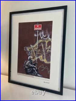 Lithographie banksy avec certificat et encadrée Lithographie banksy avec certificat et encadrée