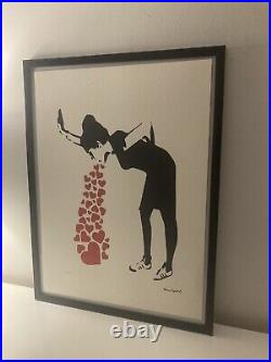 Lithographie banksy avec certificat et encadrée