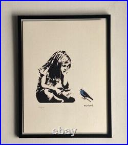 Lithographie banksy avec certificat et encadrée