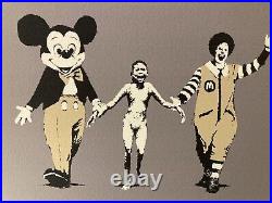 Lithographie banksy avec certificat et encadrée