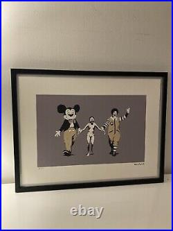 Lithographie banksy avec certificat et encadrée