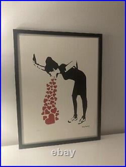 Lithographie banksy avec certificat et encadrée