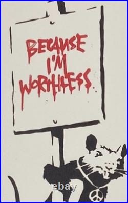 Lithographie banksy avec certificat et encadrée