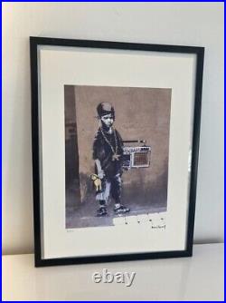 Lithographie banksy avec certificat et encadrée