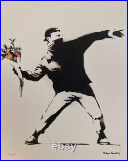 Lithographie banksy avec certificat et encadrée