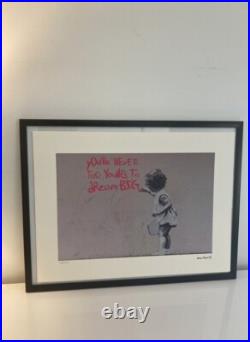 Lithographie banksy avec certificat et encadrée Lithographie banksy avec certificat et encadrée