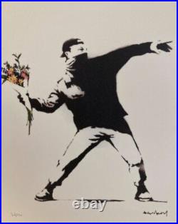 Lithographie banksy avec certificat et encadrée Lithographie banksy avec certificat et encadrée