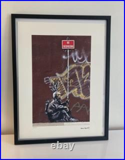 Lithographie banksy avec certificat et encadrée Lithographie banksy avec certificat et encadrée