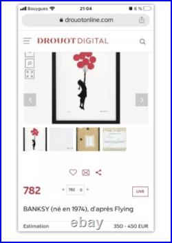 Lithographie banksy avec certificat et encadrée Lithographie banksy avec certificat et encadrée