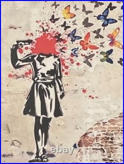 Lithographie banksy avec certificat et encadrée. 40 par 50 cm Lithographie banksy avec certificat et encadrée. 40 par 50 cm