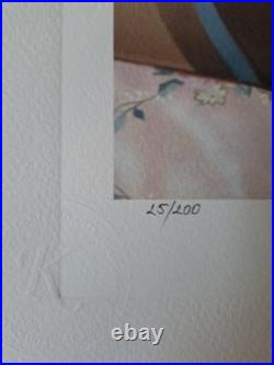 Lithographie de collection signée John Kacere Joelle