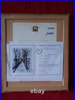 Lithographie l' entrée du village signé bernard buffet certificat d'authenticité Lithographie l' entrée du village signé bernard buffet certificat d'authenticité