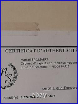 Lithographie l' entrée du village signé bernard buffet certificat d'authenticité Lithographie l' entrée du village signé bernard buffet certificat d'authenticité