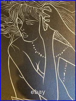 Lithographie litho Originale Art Jacques Fauché 1960 Gravure Estampe Femme Nue