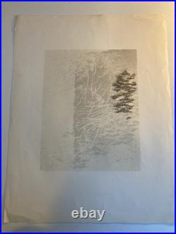 Lithographie litho Originale Art Jacques Fauché 1960 Gravure Estampe Femme Nue