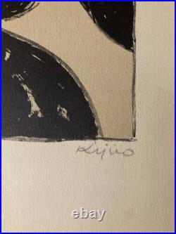 Lithographie litho Originale Signée Main 1958 KIJNO LADISLAS Art Abstrait Ancien