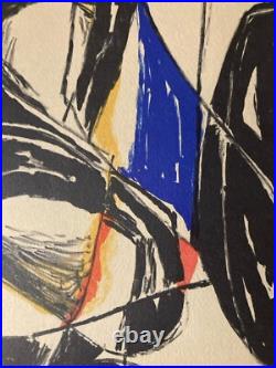 Lithographie litho Originale Signée Main 1958 KIJNO LADISLAS Art Abstrait Ancien