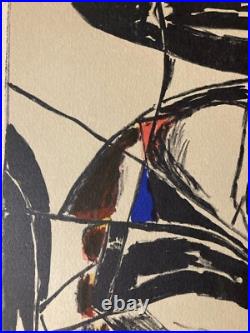 Lithographie litho Originale Signée Main 1958 KIJNO LADISLAS Art Abstrait Ancien