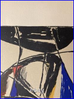 Lithographie litho Originale Signée Main 1958 KIJNO LADISLAS Art Abstrait Ancien