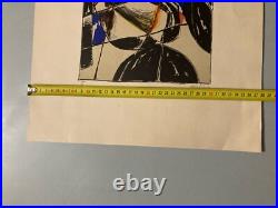 Lithographie litho Originale Signée Main 1958 KIJNO LADISLAS Art Abstrait Ancien